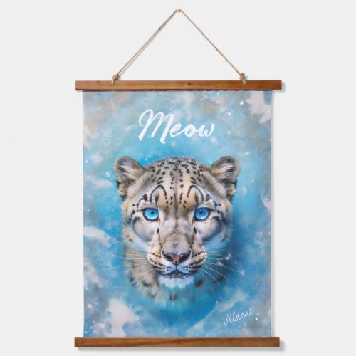 Wildcat Meow Wood Topped Wall Tapestry