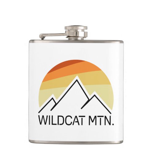 Wildcat Mountain New Hampshire Retro Flask