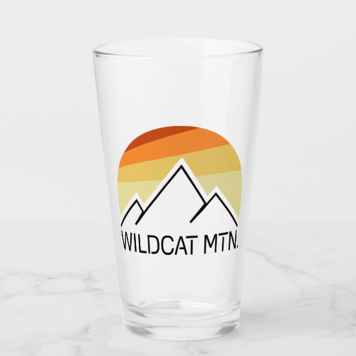 Wildcat Mountain New Hampshire Retro Glass