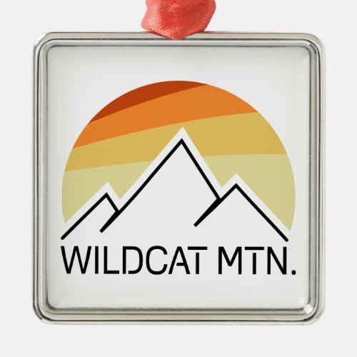 Wildcat Mountain New Hampshire Retro Metal Ornament
