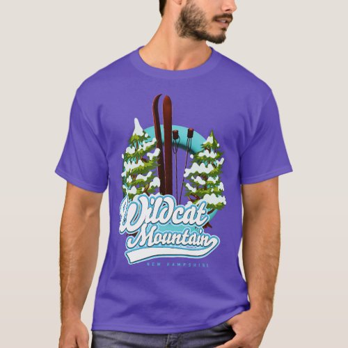 Wildcat Mountain new hampshire retro ski T_Shirt
