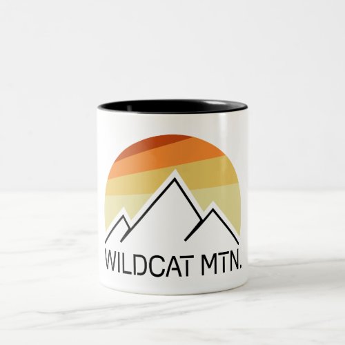Wildcat Mountain New Hampshire Retro Two_Tone Coffee Mug