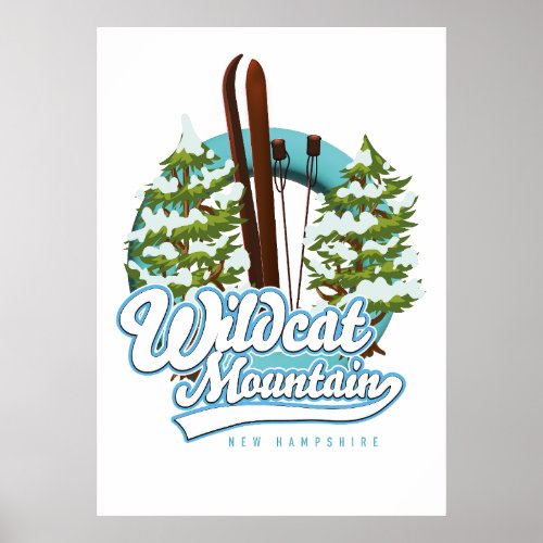 Wildcat Mountain New Hampshire Ski poster