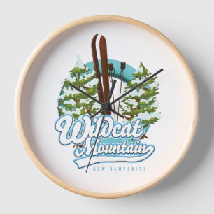 Wildcat Mountain New Hampshire Ski poster Clock