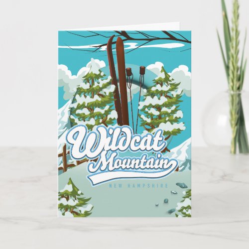 Wildcat Mountain New Hampshire Ski poster Holiday 