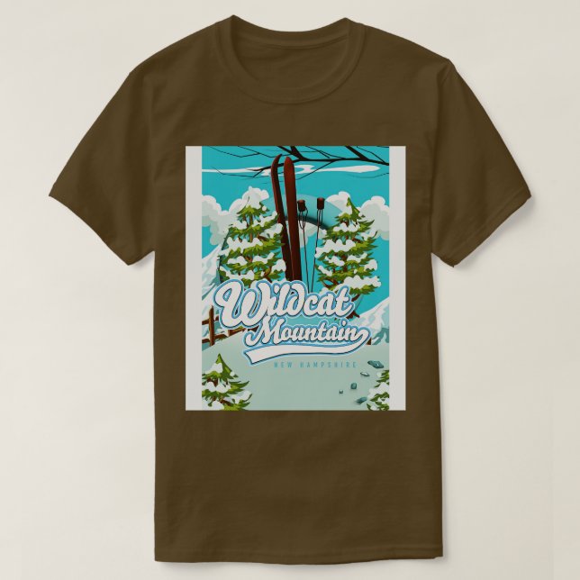 Wildcat Mountain New Hampshire Ski poster T-Shirt (Design Front)