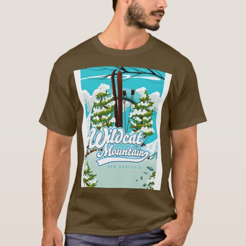 Wildcat Mountain New Hampshire Ski poster T_Shirt