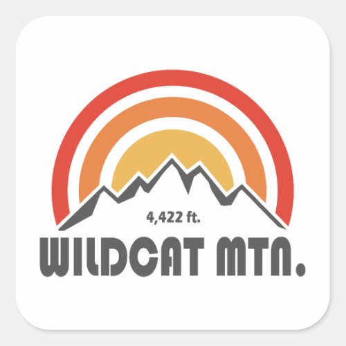 Wildcat Mountain New Hampshire Square Sticker