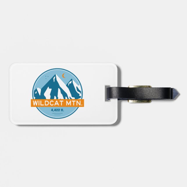 Wildcat Mountain New Hampshire Stars Moon Luggage Tag (Back Horizontal)