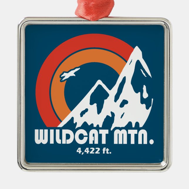 Wildcat Mountain New Hampshire Sun Eagle Metal Ornament (Front)