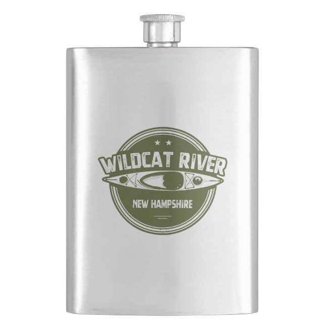 Wildcat River New Hampshire Kayak Flask (Front)