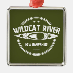 Wildcat River New Hampshire Kayak Metal Ornament