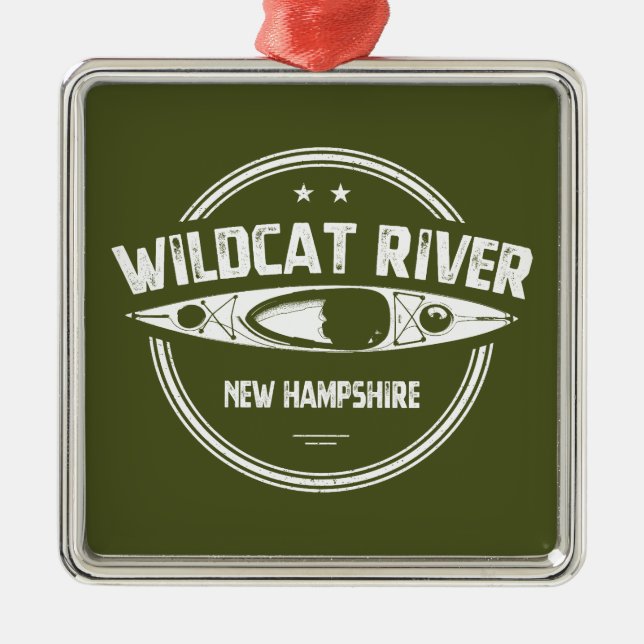 Wildcat River New Hampshire Kayak Metal Ornament (Front)