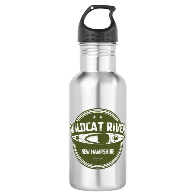Wildcat River New Hampshire Kayak Stainless Steel Water Bottle (Front)