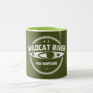 Wildcat River New Hampshire Kayak Two-Tone Coffee Mug