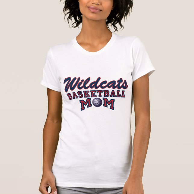 Wildcats Basketball Mom T-Shirt (Front)