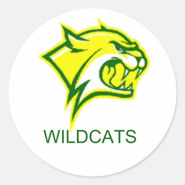WILDCATS CLASSIC ROUND STICKER (Front)