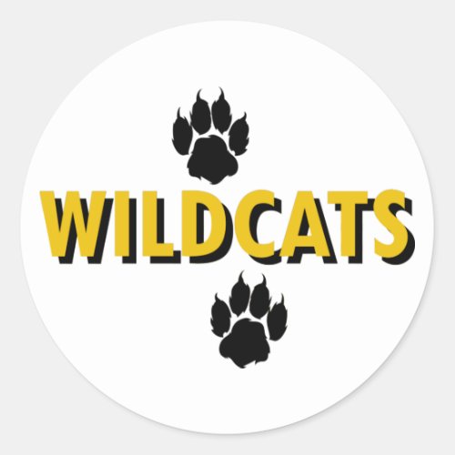 Wildcats Classic Round Sticker