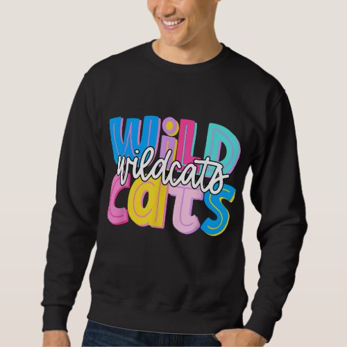 Wildcats Colorful School Spirit Sweatshirt