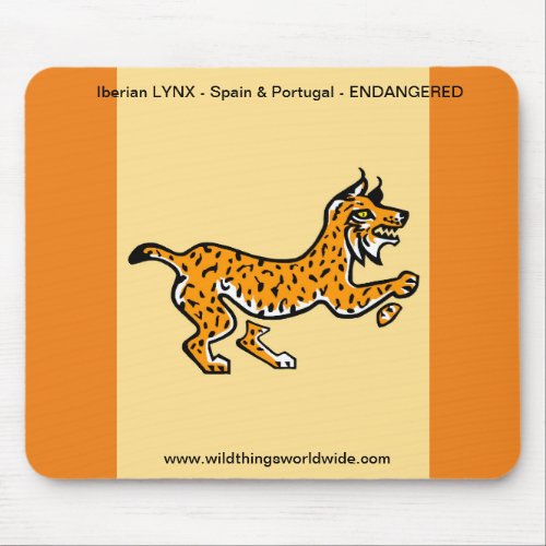 Wildcats_ Iberian LYNX _ Endangered animal  Mouse Pad