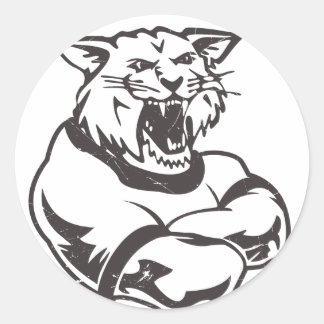 Wildcats Mascot Classic Round Sticker