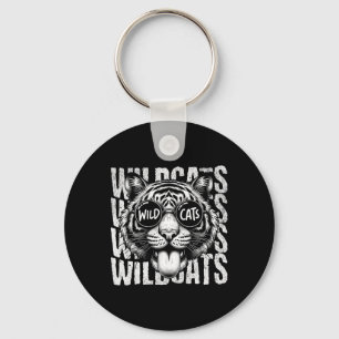Wildcats School Sports Fan Team Spirit Back To Sch Keychain