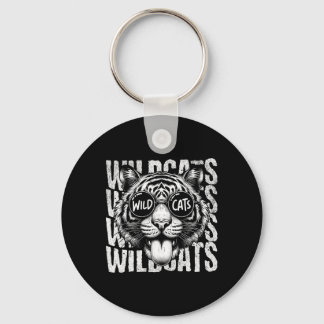 Wildcats School Sports Fan Team Spirit Back To Sch Keychain
