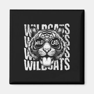Wildcats School Sports Fan Team Spirit Back To Sch Magnet
