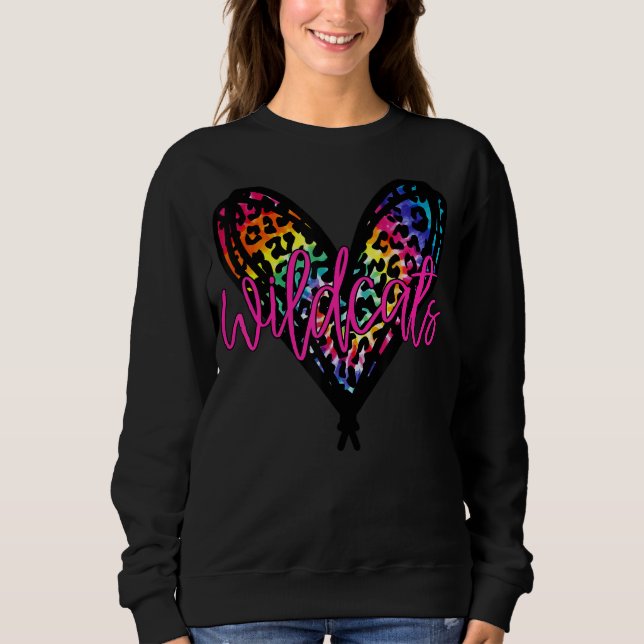 Wildcats School Sports Fan Team Spirit Mascot Sweatshirt (Front)