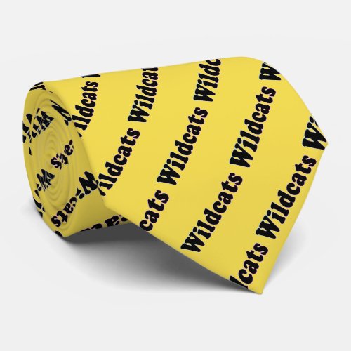 Wildcats Team Mascot  Football Basketball Baseball Neck Tie