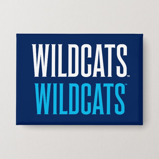 Wildcats Wildcats Wordmark Logo Button (Front)