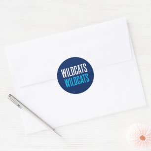 Wildcats Wildcats Wordmark Logo Classic Round Sticker
