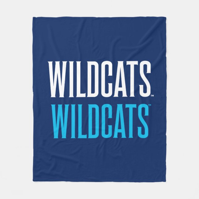 Wildcats Wildcats Wordmark Logo Fleece Blanket (Front)