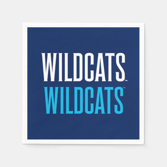 Wildcats Wildcats Wordmark Logo Napkins (Front)