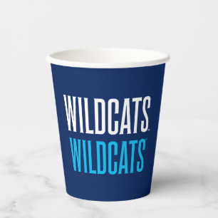 Wildcats Wildcats Wordmark Logo Paper Cups