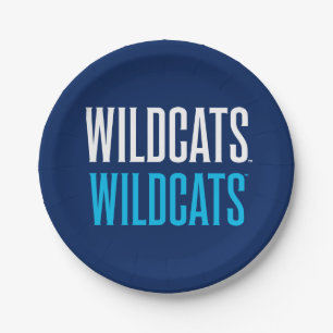 Wildcats Wildcats Wordmark Logo Paper Plates