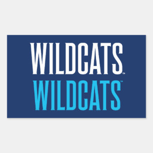 Wildcats Wildcats Wordmark Logo Rectangular Sticker