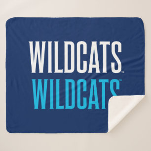 Wildcats Wildcats Wordmark Logo Sherpa Blanket