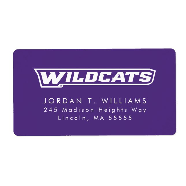 Wildcats Wordmark Label (Front)