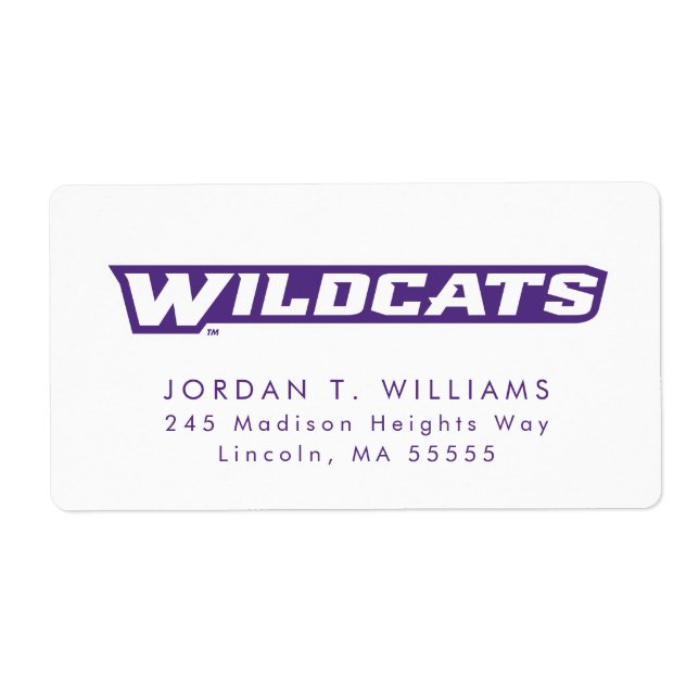 Wildcats Wordmark Label (Front)