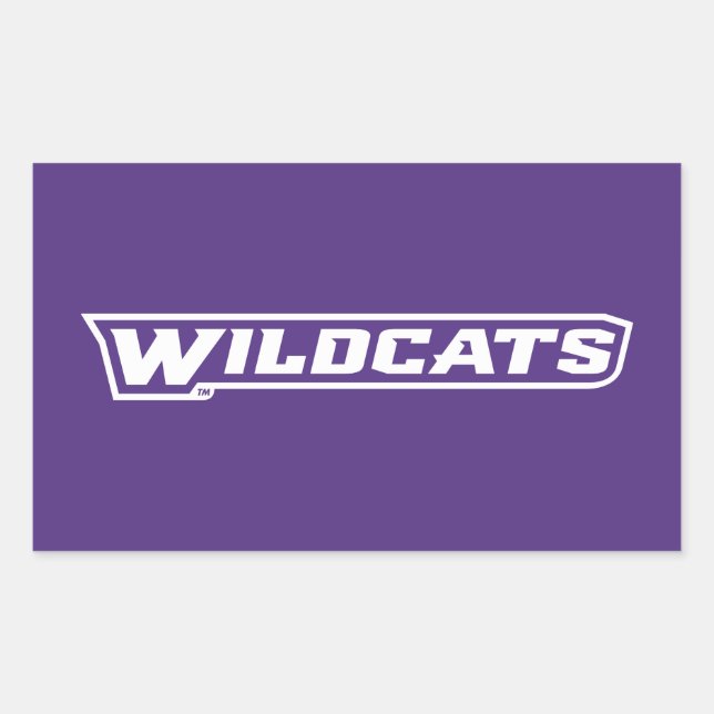 Wildcats Wordmark Rectangular Sticker (Front)