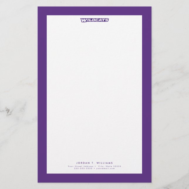 Wildcats Wordmark Stationery (Front)