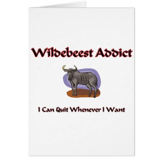 Wildebeest Addict Cards (Front)