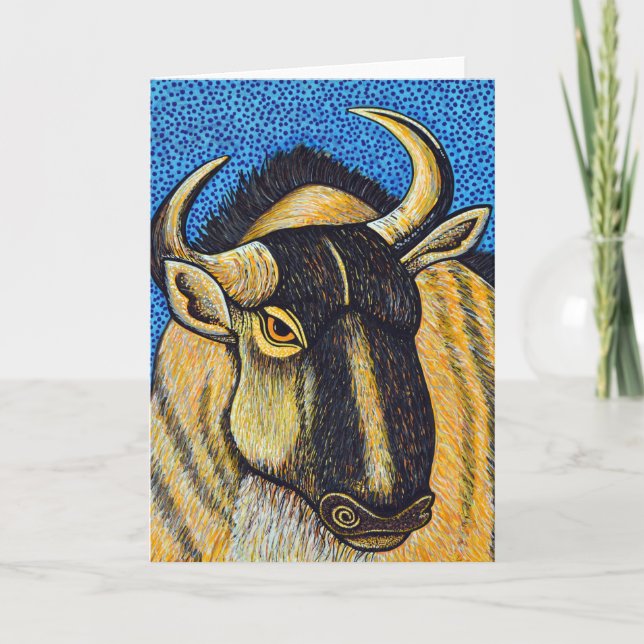 Wildebeest Greeting Card (Front)