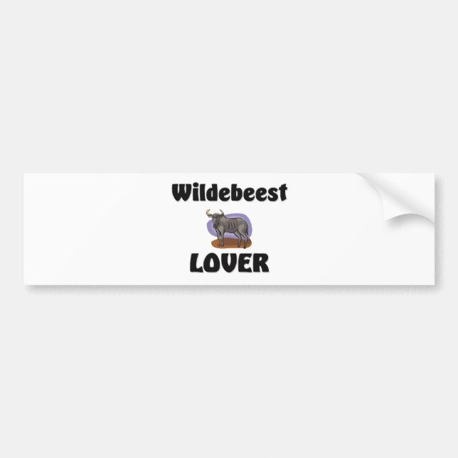 Wildebeest Lover Bumper Sticker (Front)