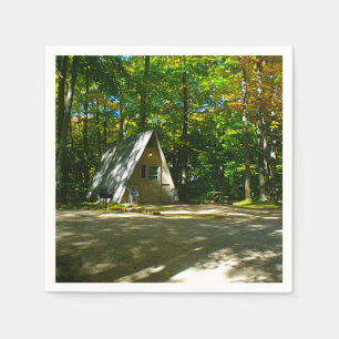 Wilderness A-Frame Camping at Campground Paper Napkins