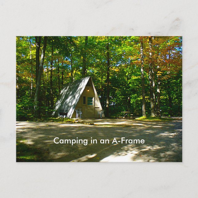 Wilderness A-Frame Camping at Campground Postcard (Front)