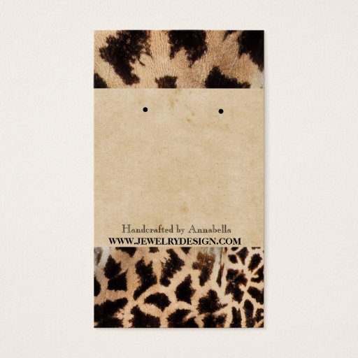 Customizable Earring Holder Business Card