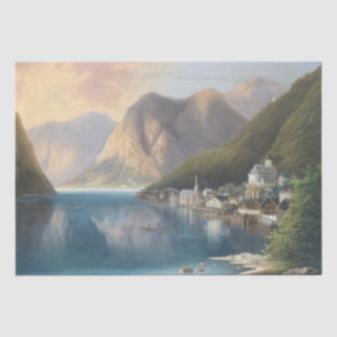 Wilderness Alps Mountain Town Lake Tissue Paper