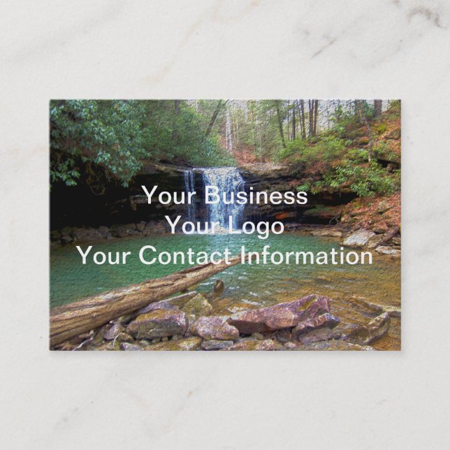 Wilderness Appalachian Waterfall Business Card (Front)